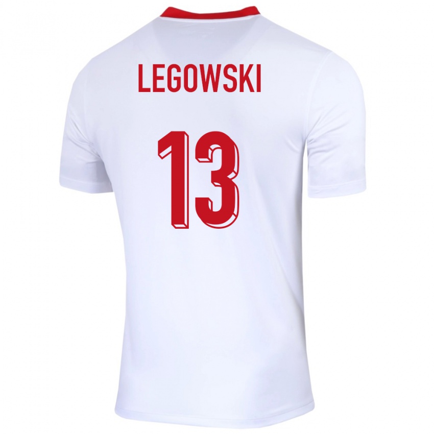 Enfant Maillot Pologne Mateusz Legowski #13 Blanc Tenues Domicile 24-26 T-Shirt Suisse