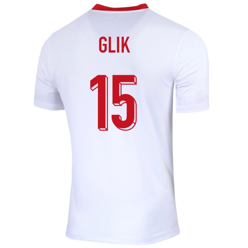 Kinder Polen Kamil Glik #15 Weiß Heimtrikot Trikot 24-26 T-Shirt Schweiz