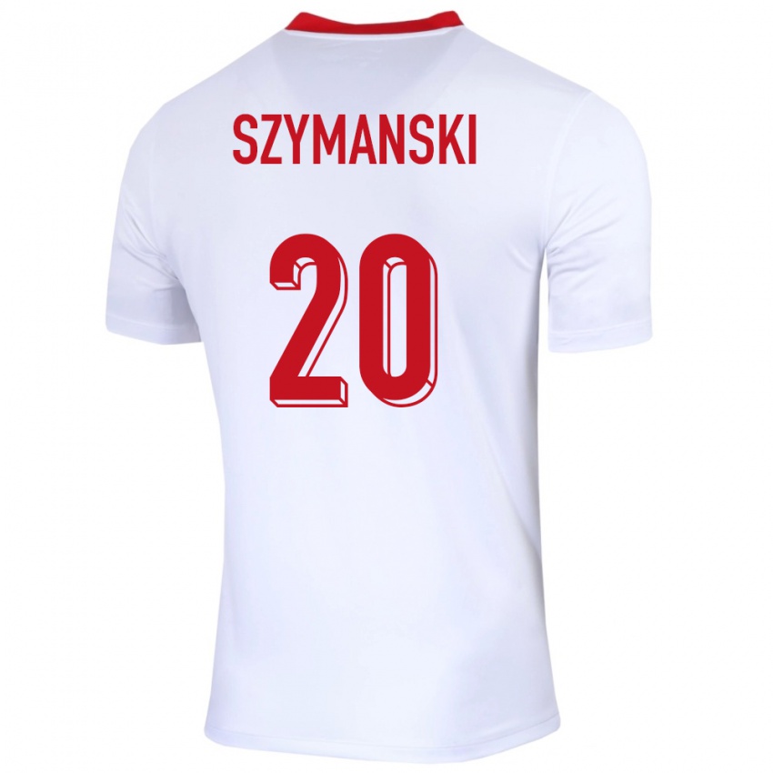 Kinder Polen Sebastian Szymanski #20 Weiß Heimtrikot Trikot 24-26 T-Shirt Schweiz