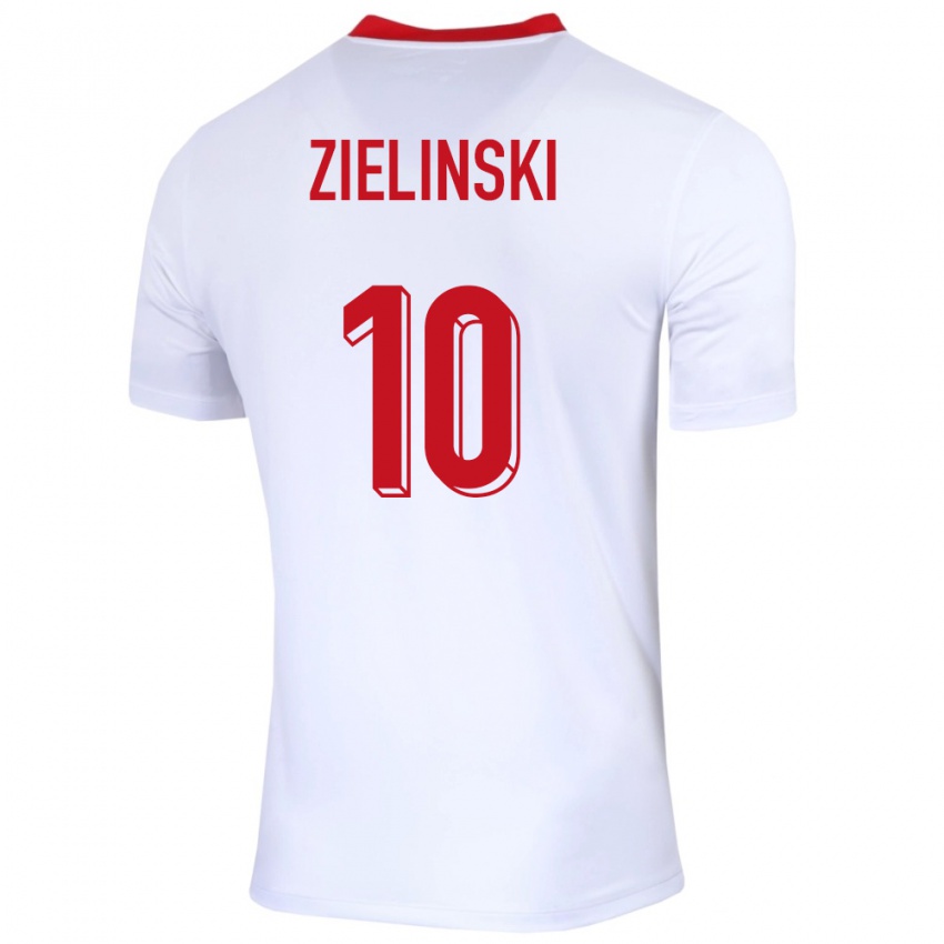 Kinder Polen Piotr Zielinski #10 Weiß Heimtrikot Trikot 24-26 T-Shirt Schweiz