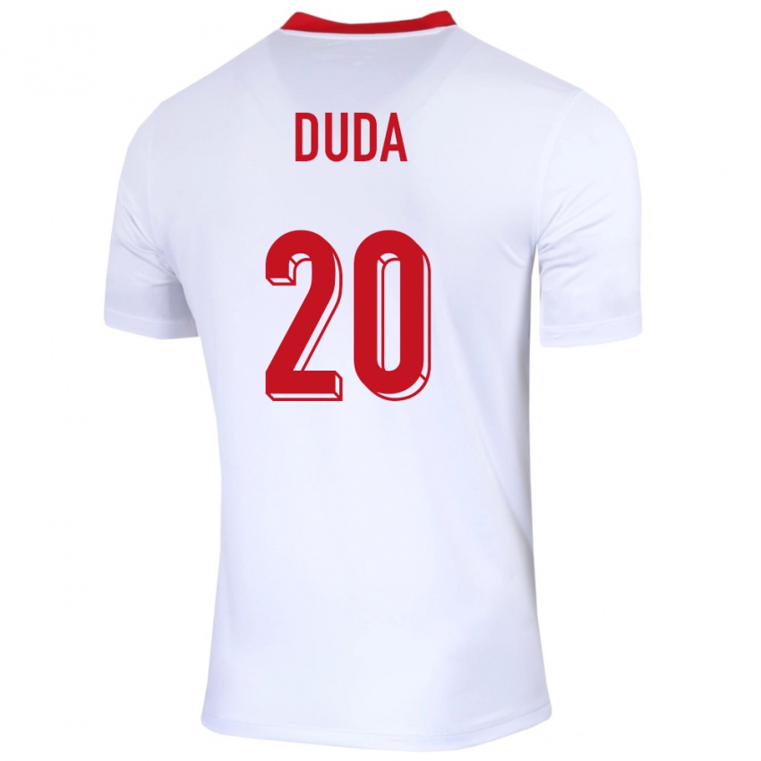 Kinder Polen Kacper Duda #20 Weiß Heimtrikot Trikot 24-26 T-Shirt Schweiz