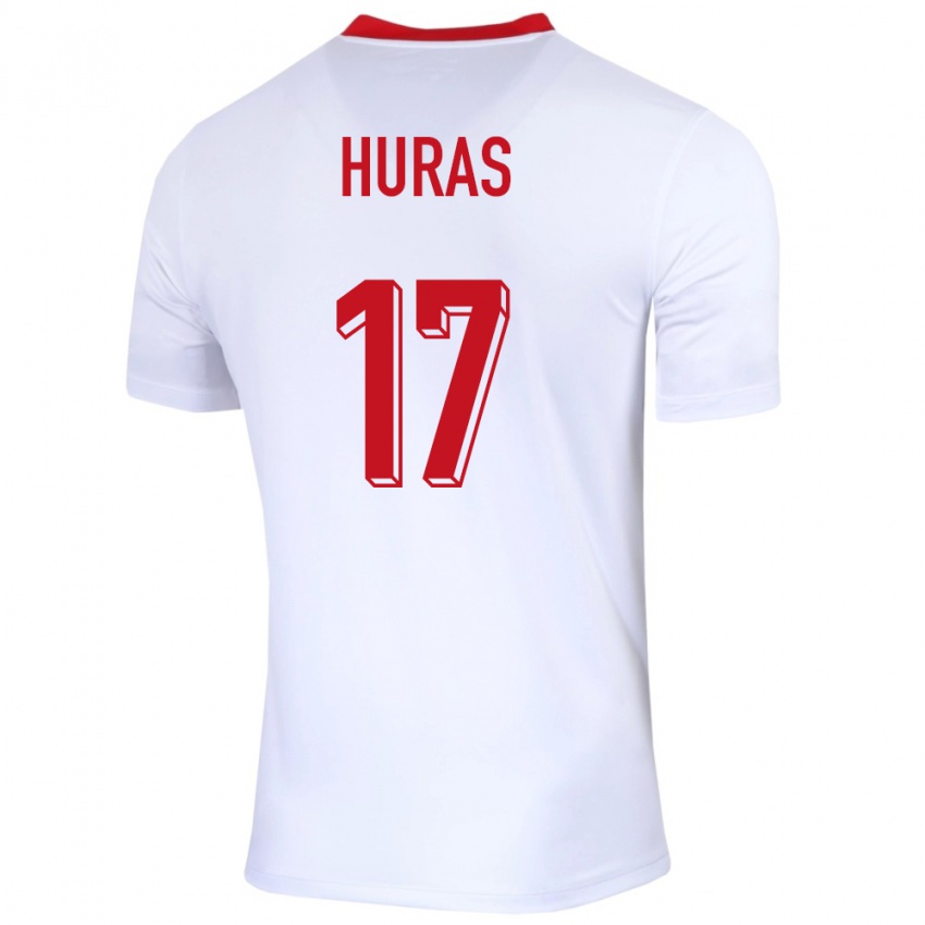 Kinder Polen Mike Huras #17 Weiß Heimtrikot Trikot 24-26 T-Shirt Schweiz