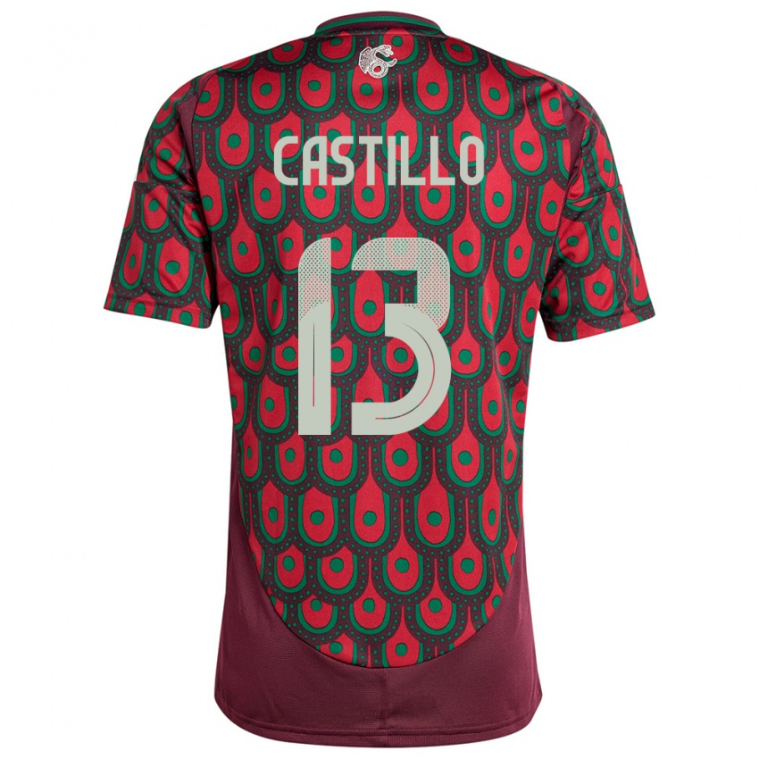 Kinder Mexiko Jose Castillo #13 Kastanienbraun Heimtrikot Trikot 24-26 T-Shirt Schweiz