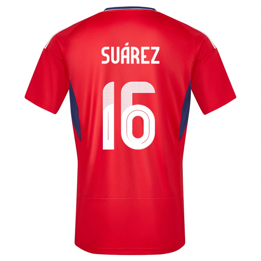 Kinder Costa Rica Aaron Suarez #16 Rot Heimtrikot Trikot 24-26 T-Shirt Schweiz