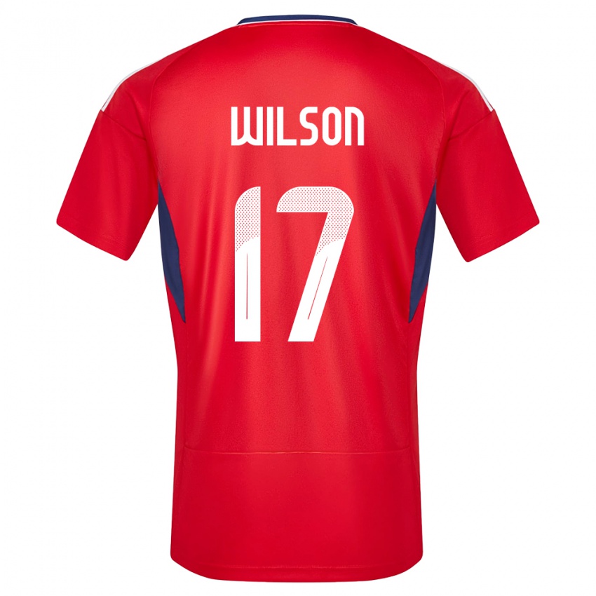 Kinder Costa Rica Roan Wilson #17 Rot Heimtrikot Trikot 24-26 T-Shirt Schweiz