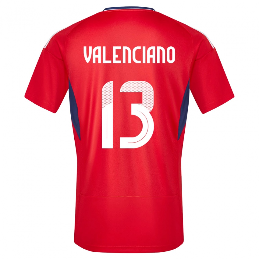 Kinder Costa Rica Emilie Valenciano #13 Rot Heimtrikot Trikot 24-26 T-Shirt Schweiz