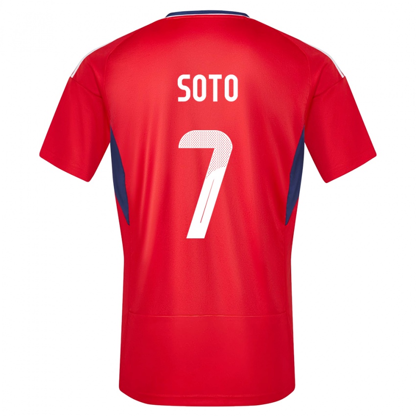 Kinder Costa Rica Andrey Soto #7 Rot Heimtrikot Trikot 24-26 T-Shirt Schweiz