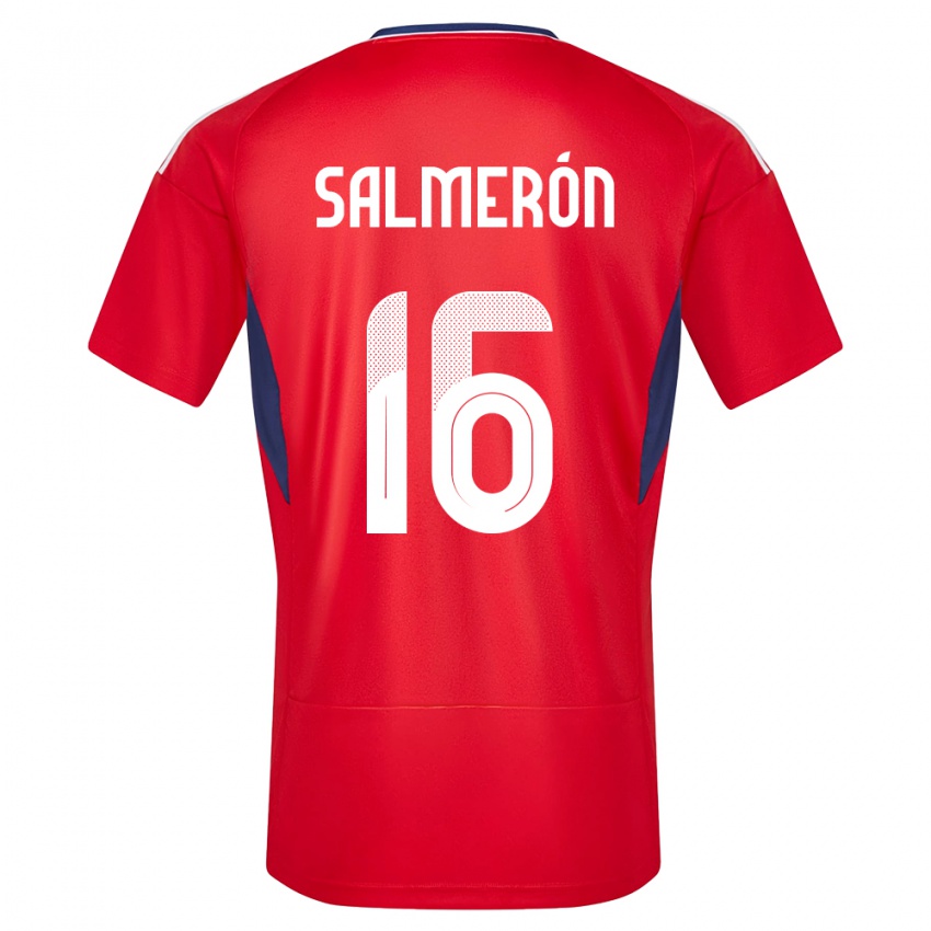 Kinder Costa Rica Andrey Salmeron #16 Rot Heimtrikot Trikot 24-26 T-Shirt Schweiz