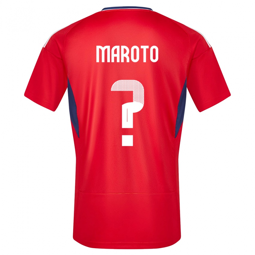 Kinder Costa Rica Victor Maroto #0 Rot Heimtrikot Trikot 24-26 T-Shirt Schweiz