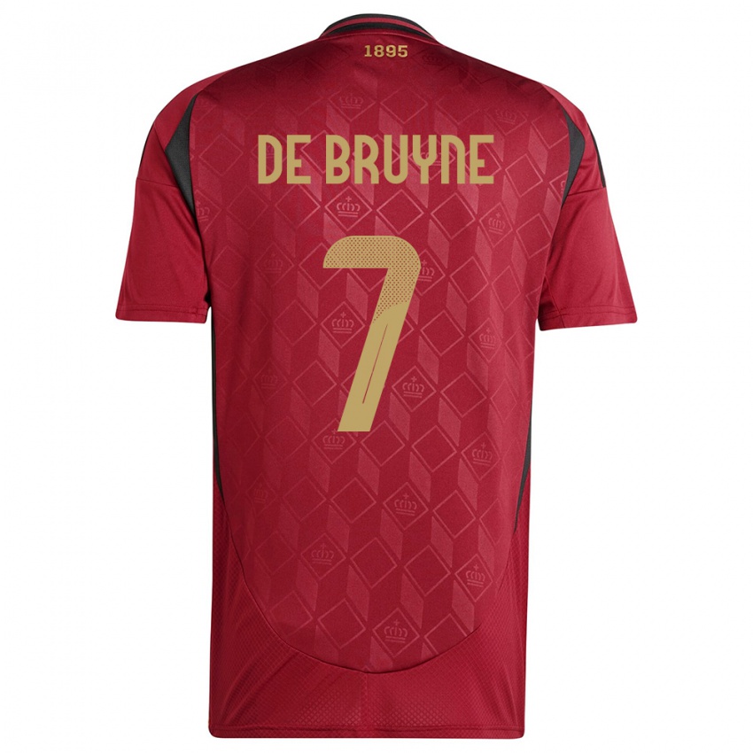 Kinder Belgien Kevin De Bruyne #7 Burgund Heimtrikot Trikot 24-26 T-Shirt Schweiz