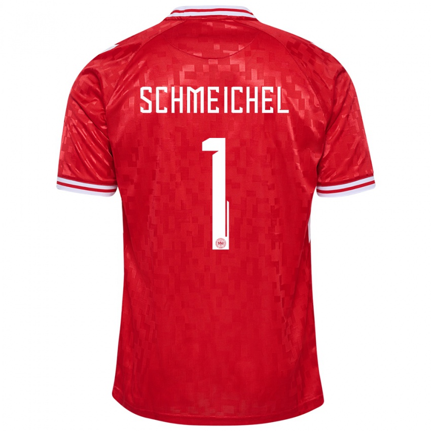 Kinder Dänemark Kasper Schmeichel #1 Rot Heimtrikot Trikot 24-26 T-Shirt Schweiz