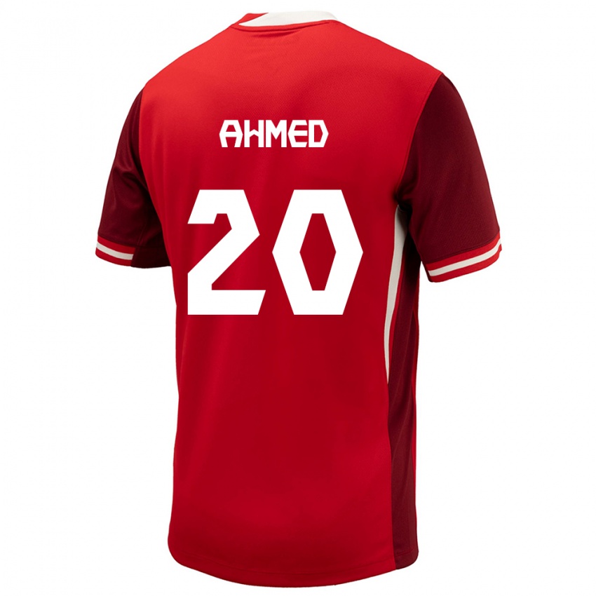 Kinder Kanada Ali Ahmed #20 Rot Heimtrikot Trikot 24-26 T-Shirt Schweiz