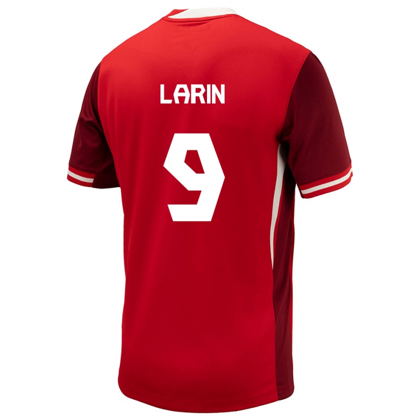 Enfant Maillot Canada Cyle Larin #9 Rouge Tenues Domicile 24-26 T-Shirt Suisse