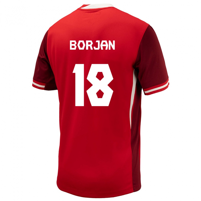 Kinder Kanada Milan Borjan #18 Rot Heimtrikot Trikot 24-26 T-Shirt Schweiz