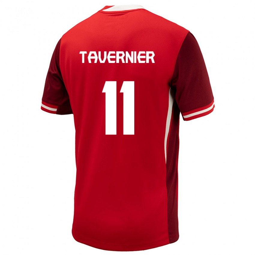 Kinder Kanada Kevaughn Tavernier #11 Rot Heimtrikot Trikot 24-26 T-Shirt Schweiz