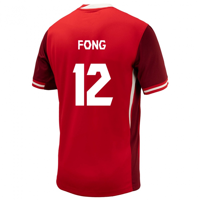 Kinder Kanada Aidan Fong #12 Rot Heimtrikot Trikot 24-26 T-Shirt Schweiz