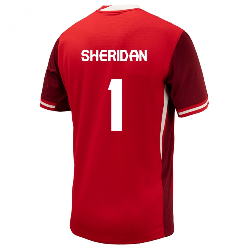 Enfant Maillot Canada Kailen Sheridan #1 Rouge Tenues Domicile 24-26 T-Shirt Suisse