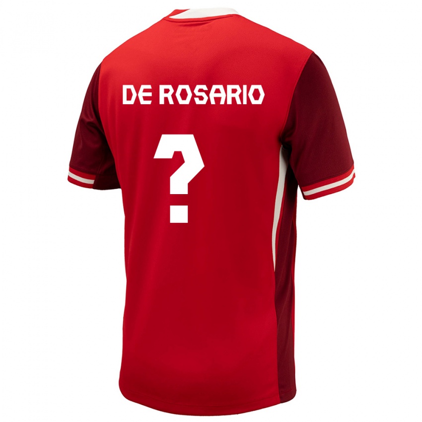 Enfant Maillot Canada Adisa De Rosario #0 Rouge Tenues Domicile 24-26 T-Shirt Suisse