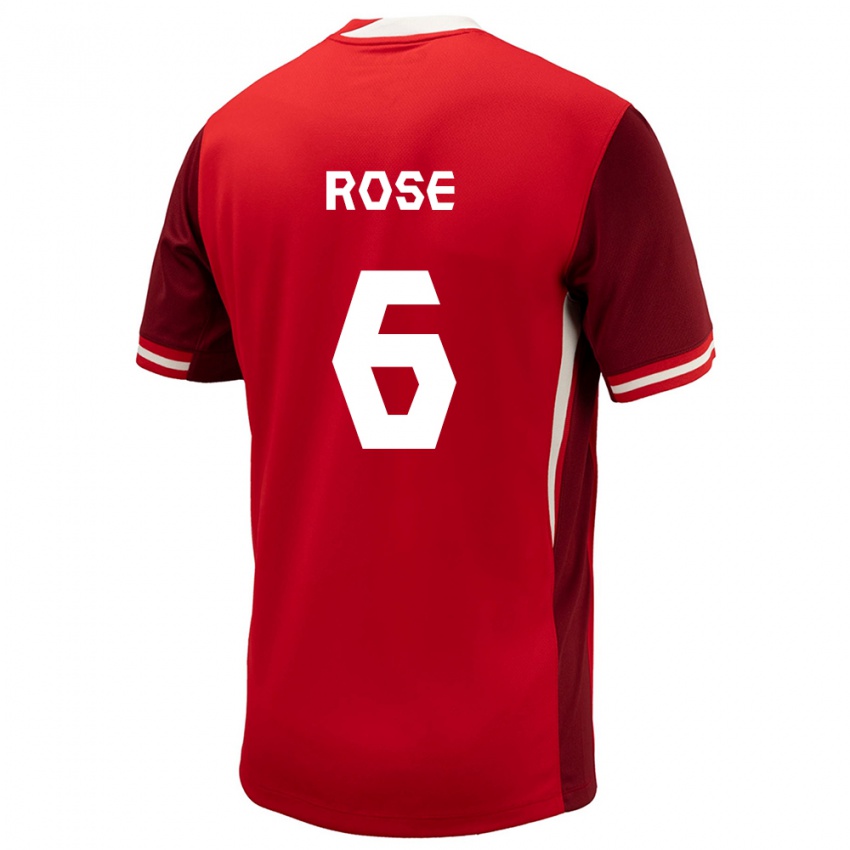 Kinder Kanada Deanne Rose #6 Rot Heimtrikot Trikot 24-26 T-Shirt Schweiz