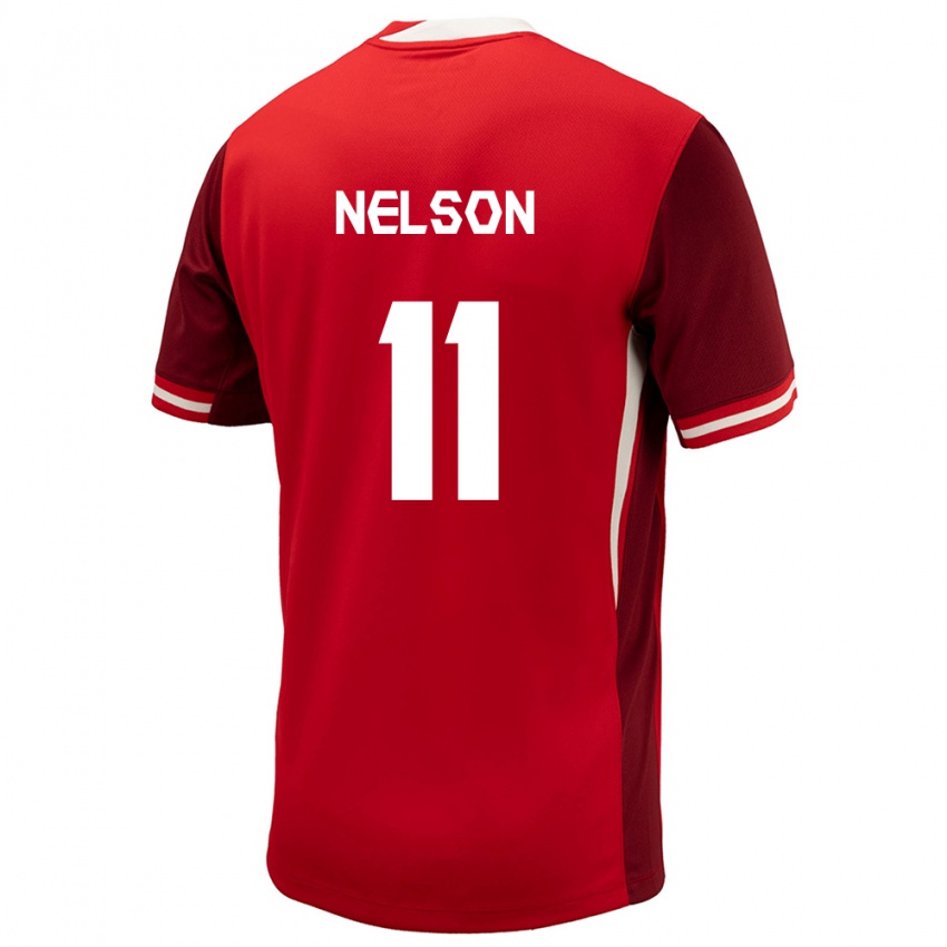 Kinder Kanada Jayden Nelson #11 Rot Heimtrikot Trikot 24-26 T-Shirt Schweiz