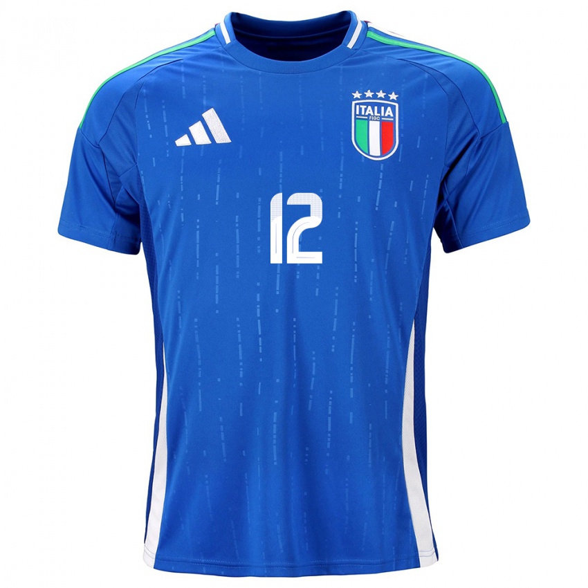 Kinder Italien Francesco Plaia #12 Blau Heimtrikot Trikot 24-26 T-Shirt Schweiz