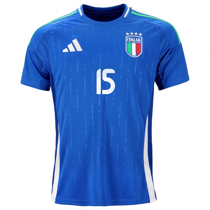 Kinder Italien Francesco Acerbi #15 Blau Heimtrikot Trikot 24-26 T-Shirt Schweiz