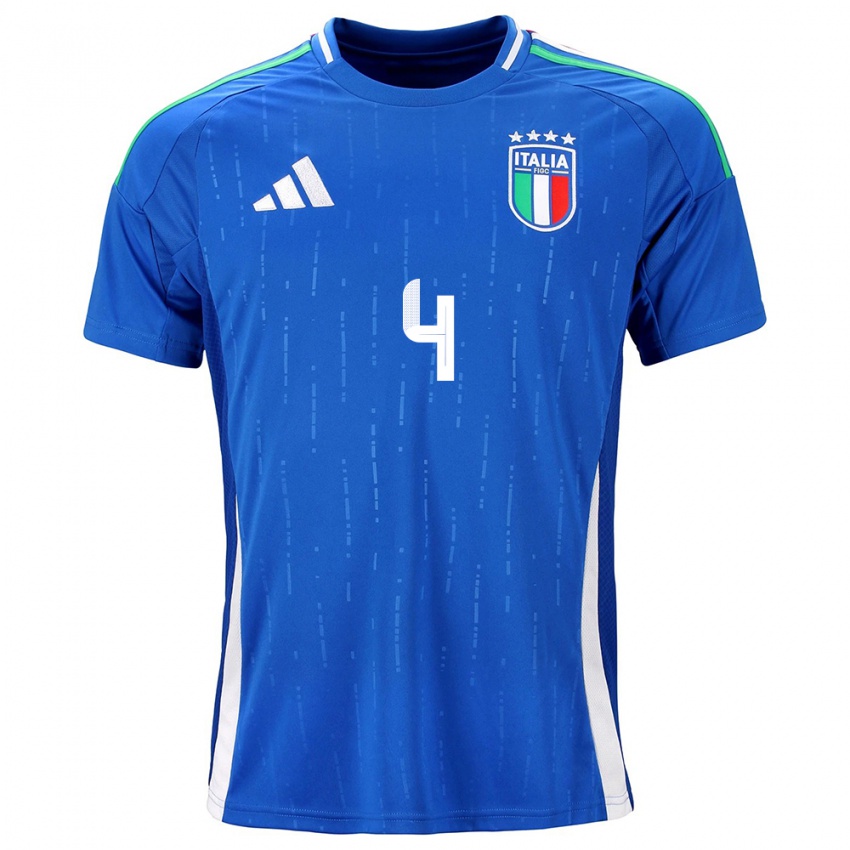 Kinder Italien Lucia Di Guglielmo #4 Blau Heimtrikot Trikot 24-26 T-Shirt Schweiz