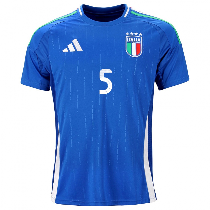 Kinder Italien Cristiano Biraghi #5 Blau Heimtrikot Trikot 24-26 T-Shirt Schweiz