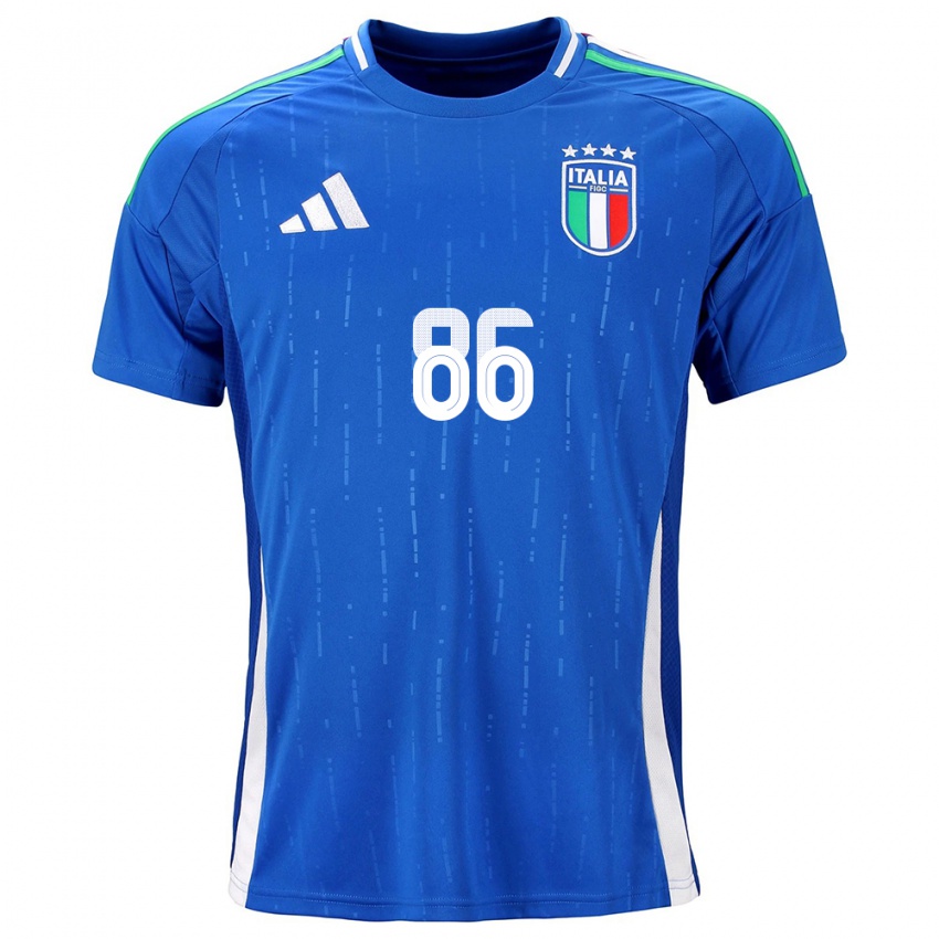 Kinder Italien Daniele Montevago #86 Blau Heimtrikot Trikot 24-26 T-Shirt Schweiz