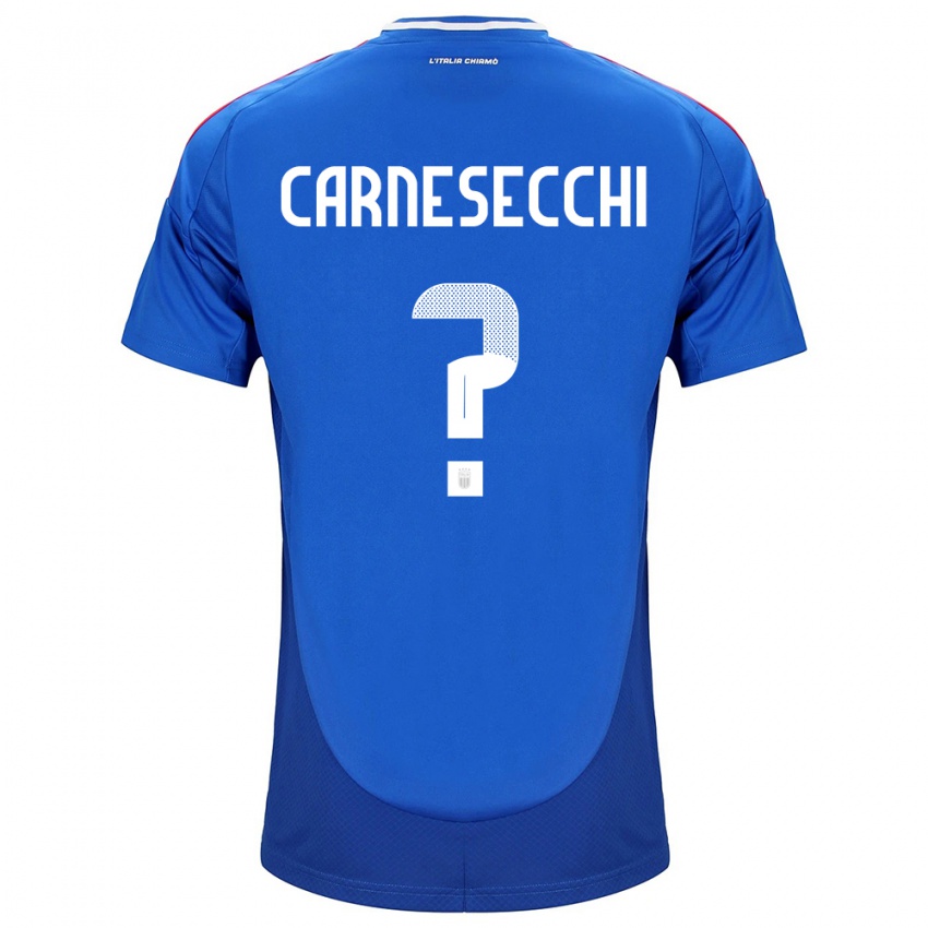 Kinder Italien Marco Carnesecchi #0 Blau Heimtrikot Trikot 24-26 T-Shirt Schweiz