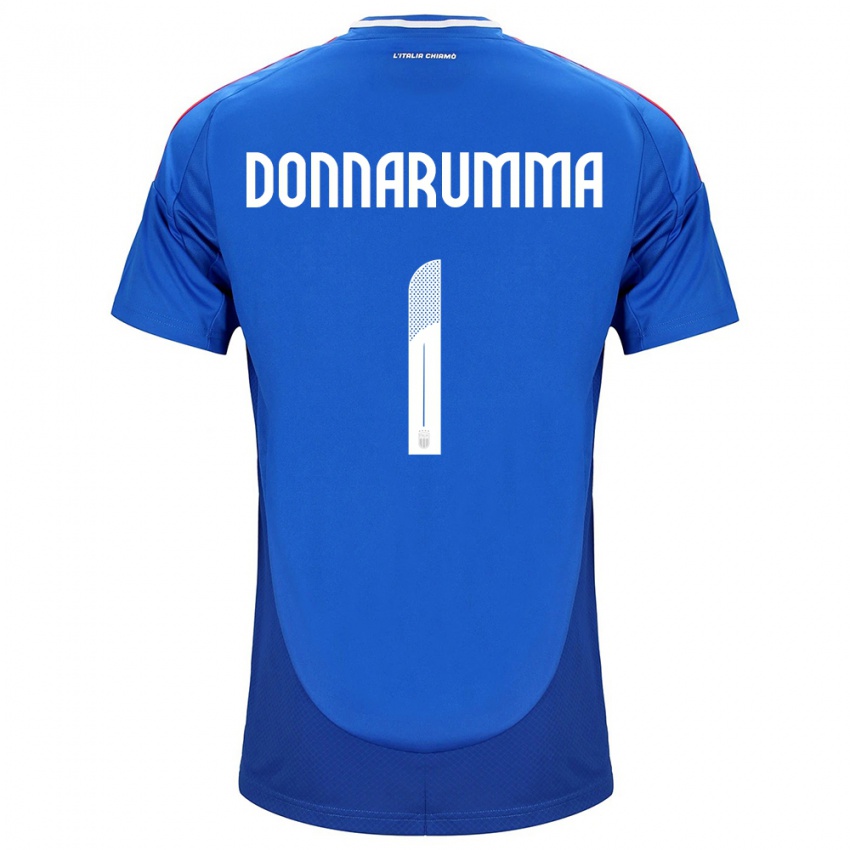 Kinder Italien Gianluigi Donnarumma #1 Blau Heimtrikot Trikot 24-26 T-Shirt Schweiz