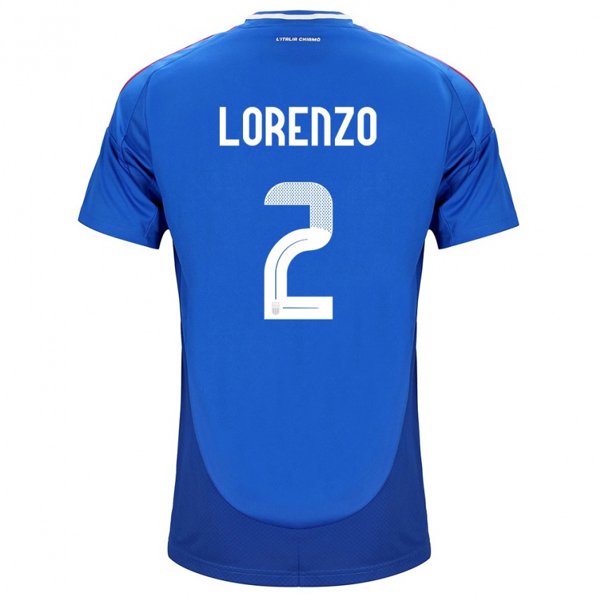 Kinder Italien Giovanni Di Lorenzo #2 Blau Heimtrikot Trikot 24-26 T-Shirt Schweiz