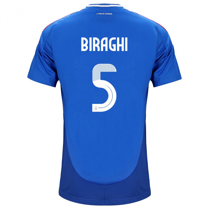Kinder Italien Cristiano Biraghi #5 Blau Heimtrikot Trikot 24-26 T-Shirt Schweiz