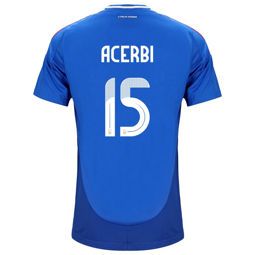 Kinder Italien Francesco Acerbi #15 Blau Heimtrikot Trikot 24-26 T-Shirt Schweiz