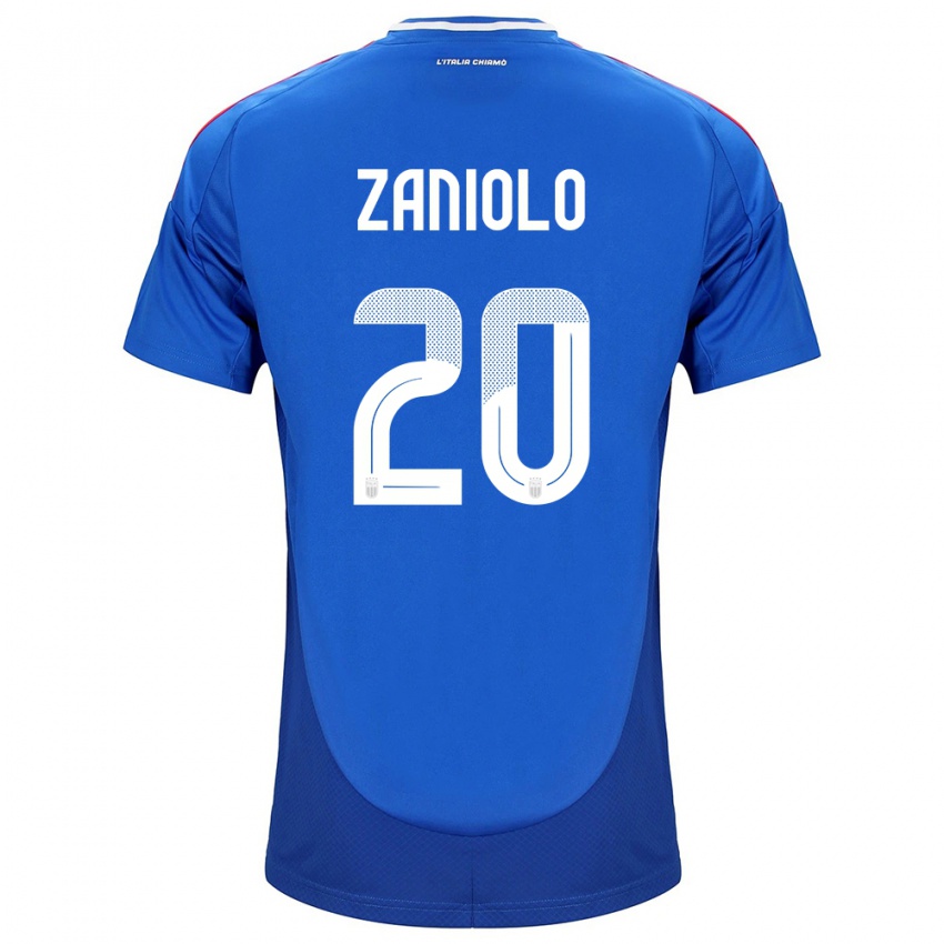 Kinder Italien Nicolò Zaniolo #20 Blau Heimtrikot Trikot 24-26 T-Shirt Schweiz