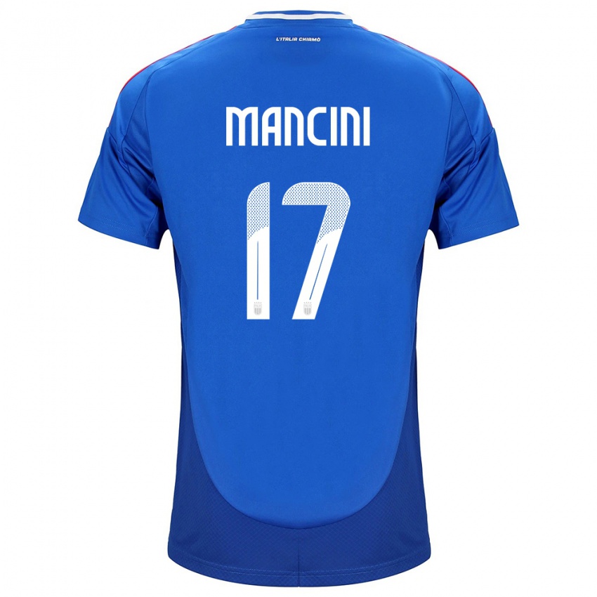 Kinder Italien Gianluca Mancini #17 Blau Heimtrikot Trikot 24-26 T-Shirt Schweiz