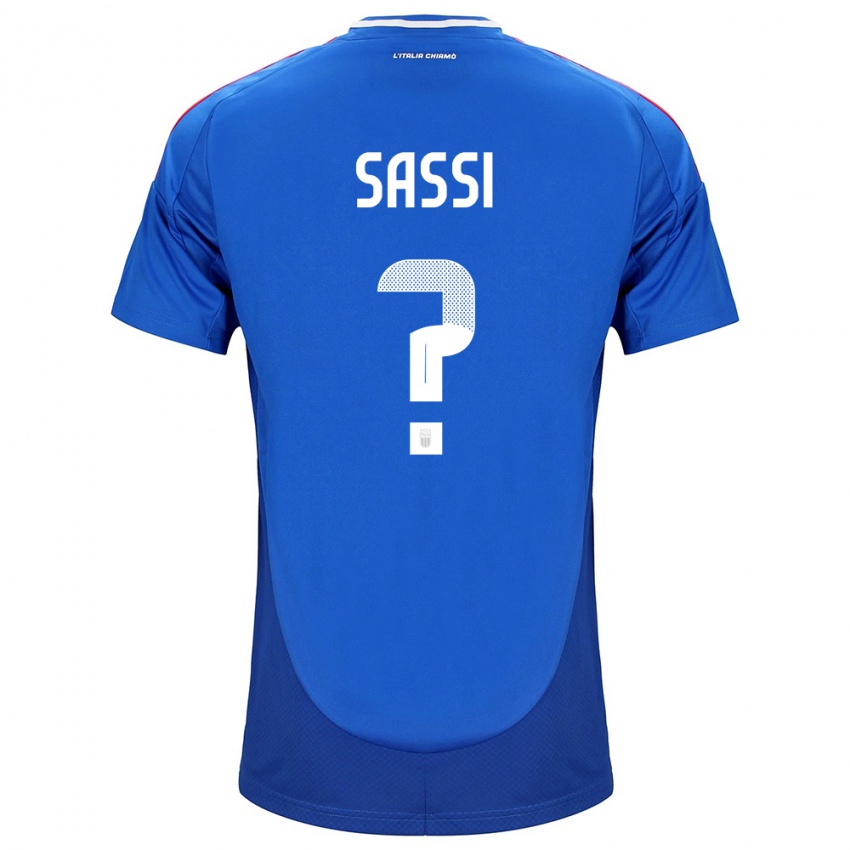 Kinder Italien Jacopo Sassi #0 Blau Heimtrikot Trikot 24-26 T-Shirt Schweiz