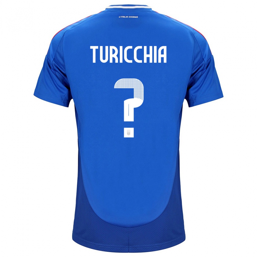 Kinder Italien Riccardo Turicchia #0 Blau Heimtrikot Trikot 24-26 T-Shirt Schweiz