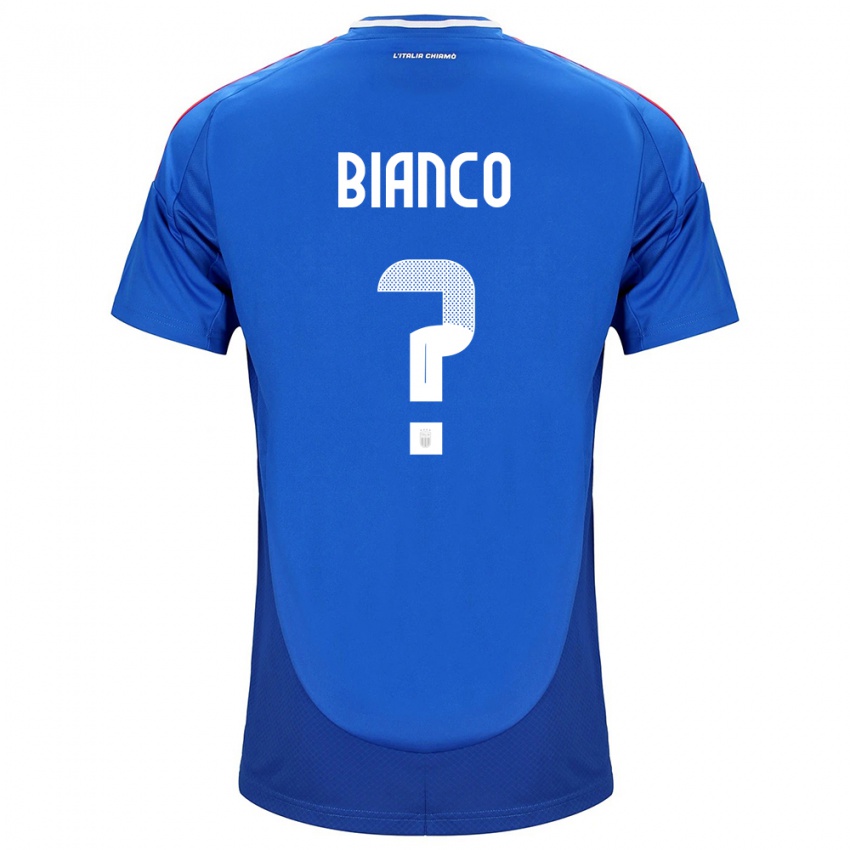 Kinder Italien Alessandro Bianco #0 Blau Heimtrikot Trikot 24-26 T-Shirt Schweiz