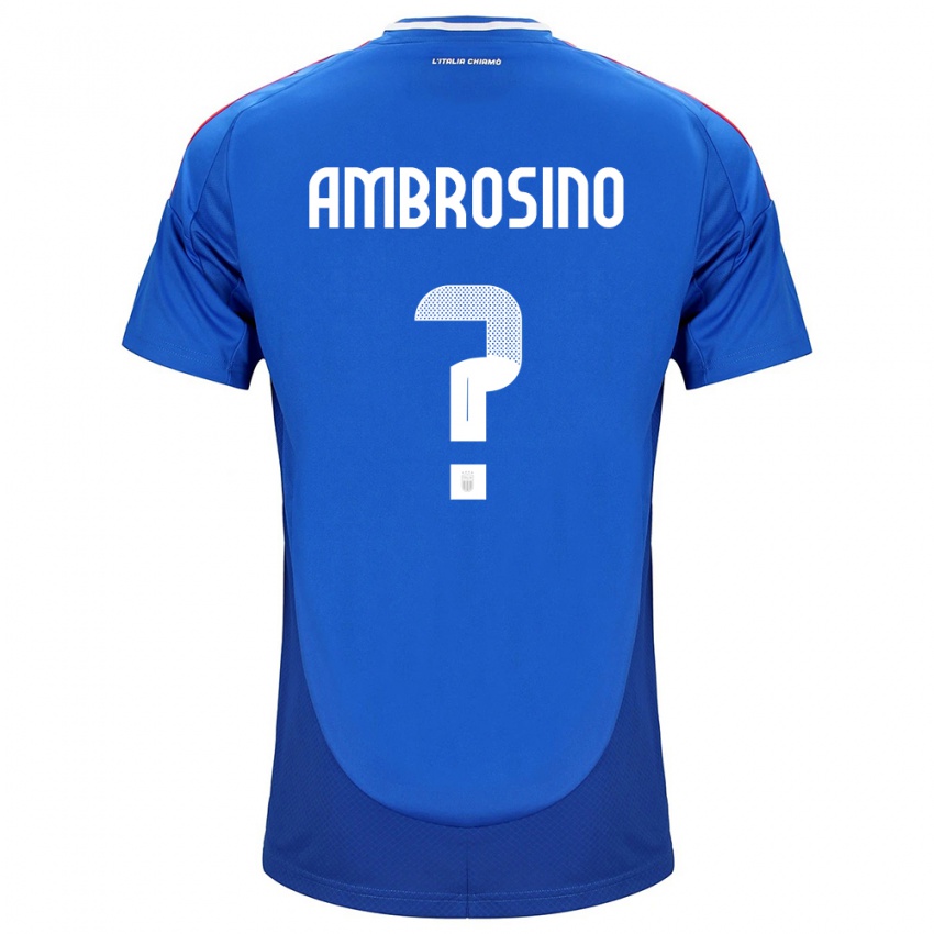 Kinder Italien Giuseppe Ambrosino #0 Blau Heimtrikot Trikot 24-26 T-Shirt Schweiz