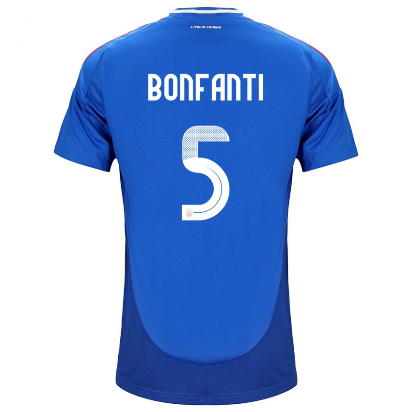 Kinder Italien Giovanni Bonfanti #5 Blau Heimtrikot Trikot 24-26 T-Shirt Schweiz