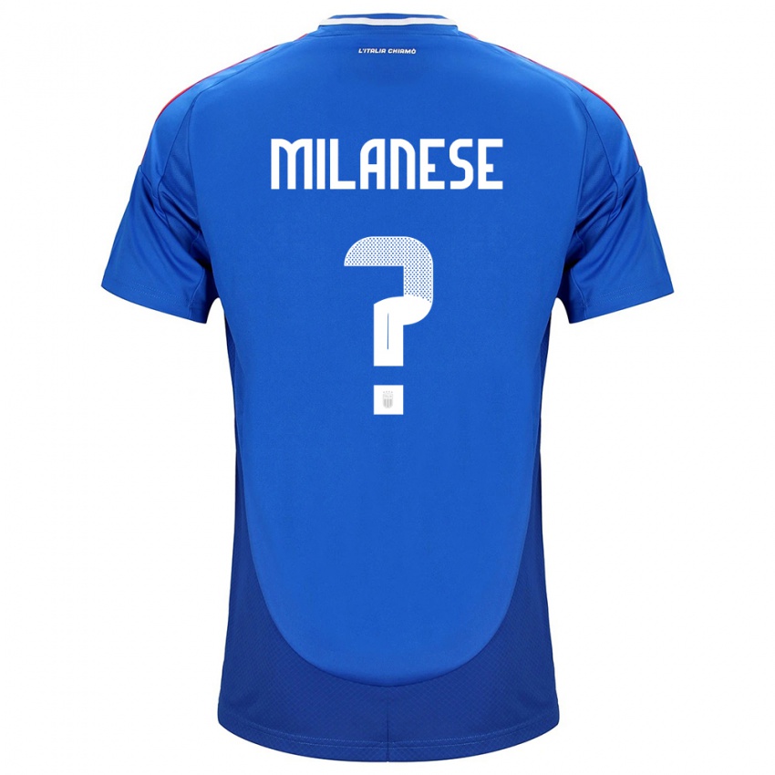 Kinder Italien Tommaso Milanese #0 Blau Heimtrikot Trikot 24-26 T-Shirt Schweiz