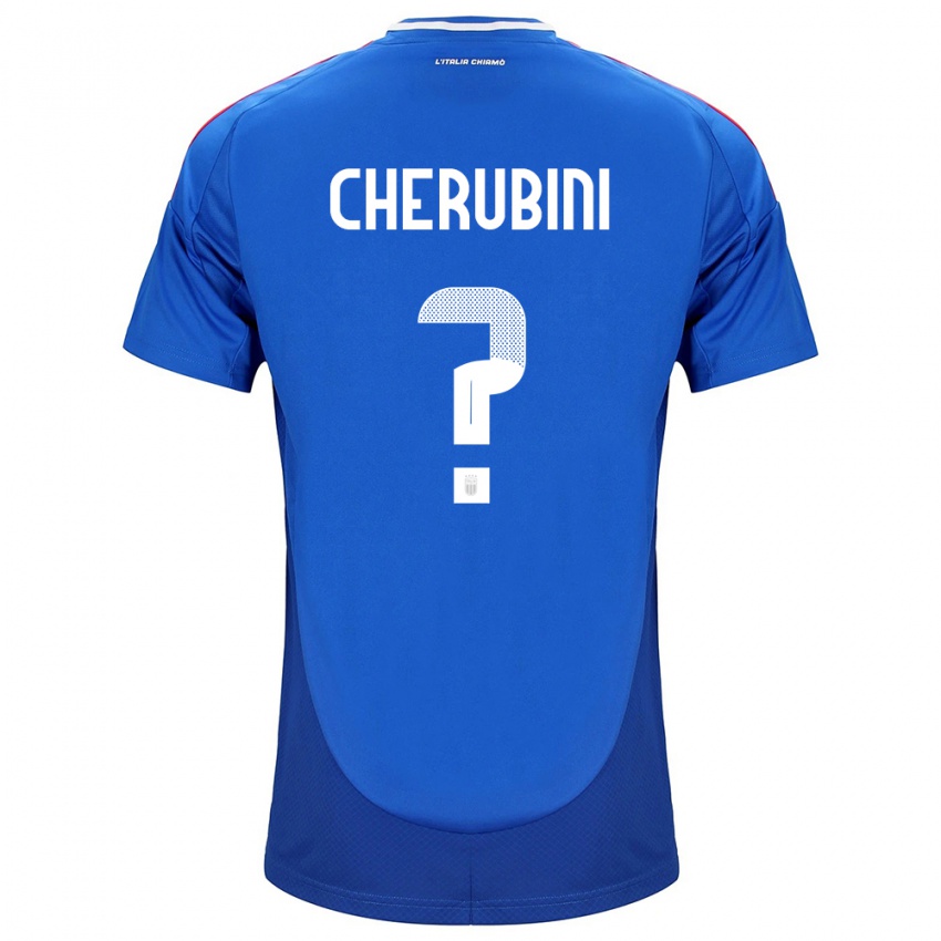 Kinder Italien Luigi Cherubini #0 Blau Heimtrikot Trikot 24-26 T-Shirt Schweiz