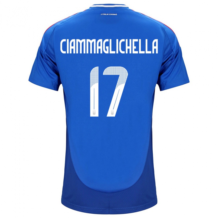 Kinder Italien Aaron Ciammaglichella #17 Blau Heimtrikot Trikot 24-26 T-Shirt Schweiz