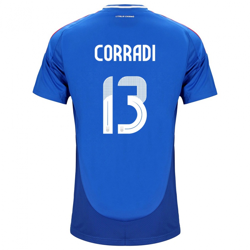 Kinder Italien Christian Corradi #13 Blau Heimtrikot Trikot 24-26 T-Shirt Schweiz