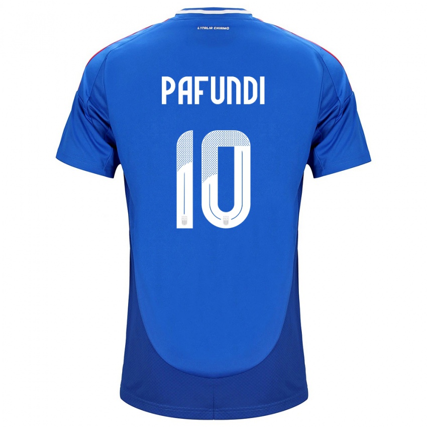 Kinder Italien Simone Pafundi #10 Blau Heimtrikot Trikot 24-26 T-Shirt Schweiz