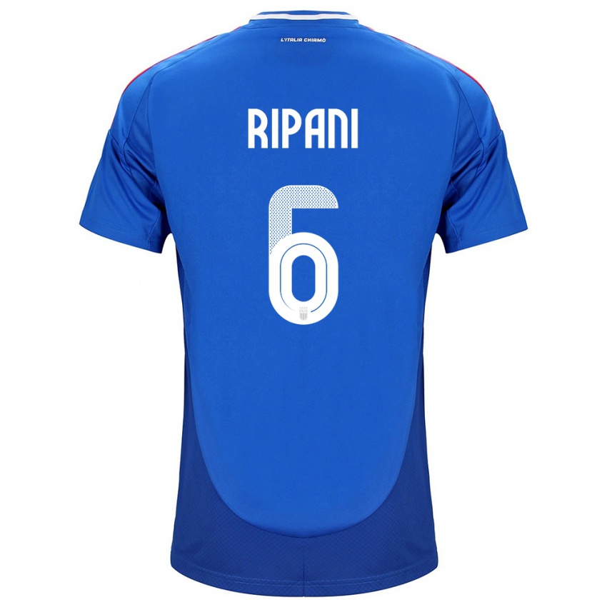 Kinder Italien Diego Ripani #6 Blau Heimtrikot Trikot 24-26 T-Shirt Schweiz