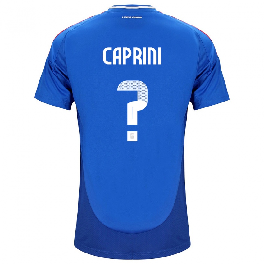 Kinder Italien Maat Daniel Caprini #0 Blau Heimtrikot Trikot 24-26 T-Shirt Schweiz