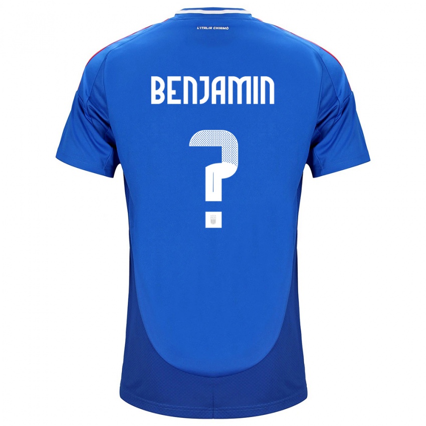 Kinder Italien Emanuel Benjamin #0 Blau Heimtrikot Trikot 24-26 T-Shirt Schweiz