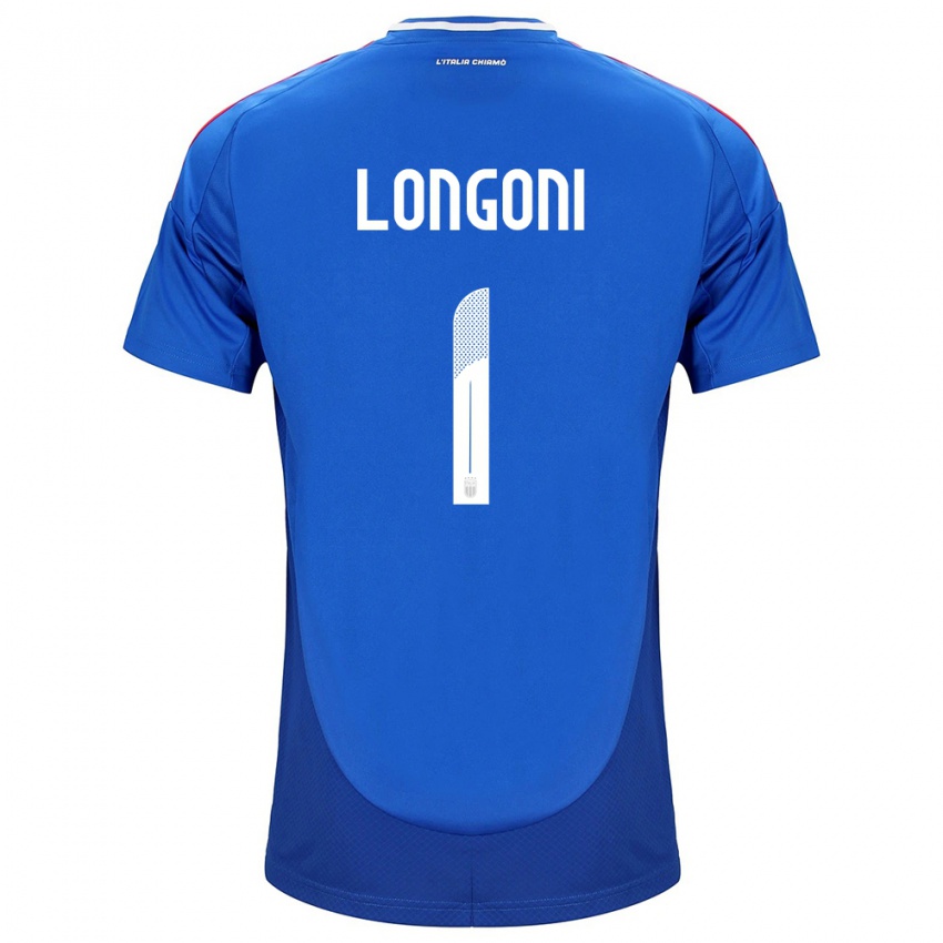 Kinder Italien Alessandro Longoni #1 Blau Heimtrikot Trikot 24-26 T-Shirt Schweiz